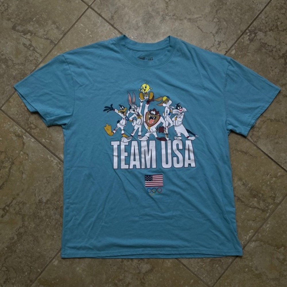 Looney Tunes Team USA Olympics‎ T-Shirt Cartoon Graphic Tee XL